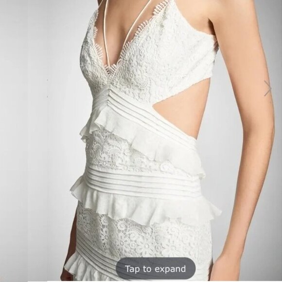 NWT Sachin + Babi Nina Gown White Lace Maxi Dress Long Wedding Boho Cutout Ivory - Picture 3 of 14